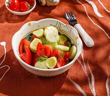 Детский салат из свежих овощей