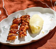 Куриный шашлык с пюре