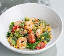 Ланч-Салат с креветками и киноа