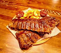 Копчёные свиные рёбра глазури Iра BBQ