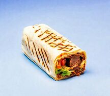 Шаурма Чили-пепперс с рваной (говядиной), острым соусом и арахисом