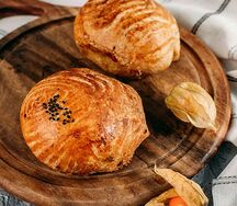 Самса с говядиной круглая