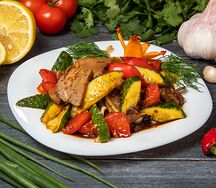 Мясной салат