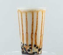 Черная тапиока и карамель