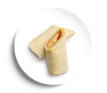 Сэндвич-ролл с омлетом, ветчиной и сыром