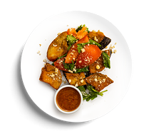 Салат с жареными баклажанами