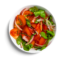 Узбекский салат с томатами и кинзой