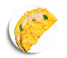 Омлет с индейкой и шпинатом