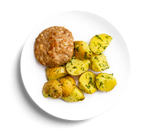 Котлета с картофелем с маслом с укропом