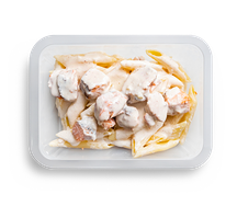 Пенне с горбушей в сливочном соусе