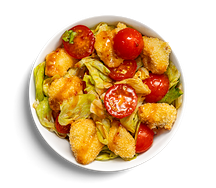 Салат с горбушей в панировке