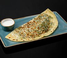 Кутаб с сыром и помидорами