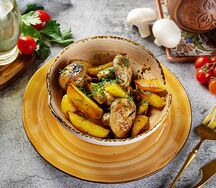 Картофель, жаренный с грибами