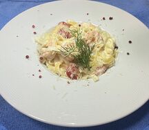 Тальятелле с креветками