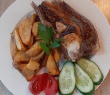 Ромштекс с гарниром
