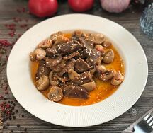 Мясо с грибами