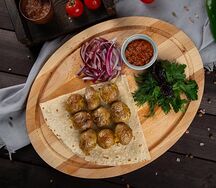 Картошка с курдюком на углях