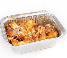 Картофель из печи с баварскими колбасками