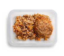 Котлета с гречкой