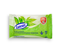 Влажные антибактериальные салфетки Luscan