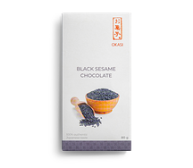 Белый шоколад Okasi с черным кунжутом