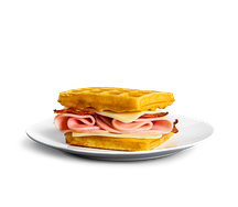 Вафли с ветчиной и сыром