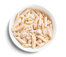 Пенне с горбушей в сливочном соусе