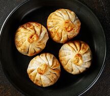 Жареные хинкали с говядиной и свининой