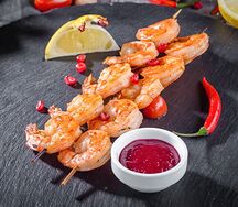 Королевские креветки на углях