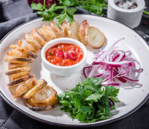 Шашлык из картофеля с курдюком