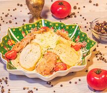 Салат Цезарь с семгой