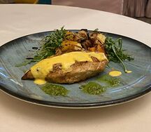 Нежная куриная грудка с тыквенным пюре
