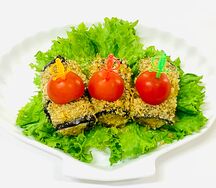 Баклажаны с фетой и орехами