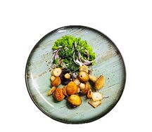 Грибы, запеченные с курдюком