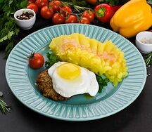 Бифштекс с картофелем