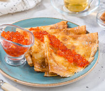 Блины с красной икрой