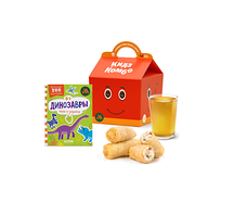 Кидз Комбо стартер или салат с книжкой Динозавры