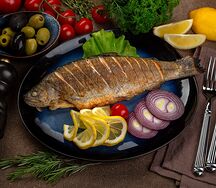 Форель жареная