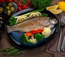 Форель на пару