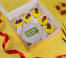 Бенто-торт с капкейками Здравствуй, школа!