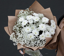 Букет цветов Крафтовое облако