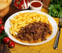 Мясо с картошкой фри