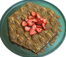 Бабл вафли с клубникой
