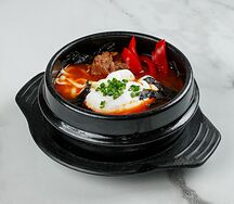 Рамён с рубленым мясом 