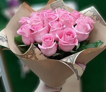 Букет из 15 розовых роз