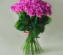 1 розовая роза 50-60 см