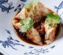 Гедза с крабом и креветкой 