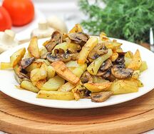 Жареный картофель с грибами
