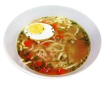 Суп куриный с лапшой домашней