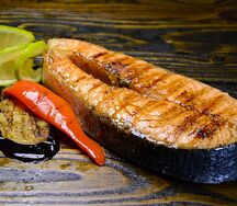 Семга на углях